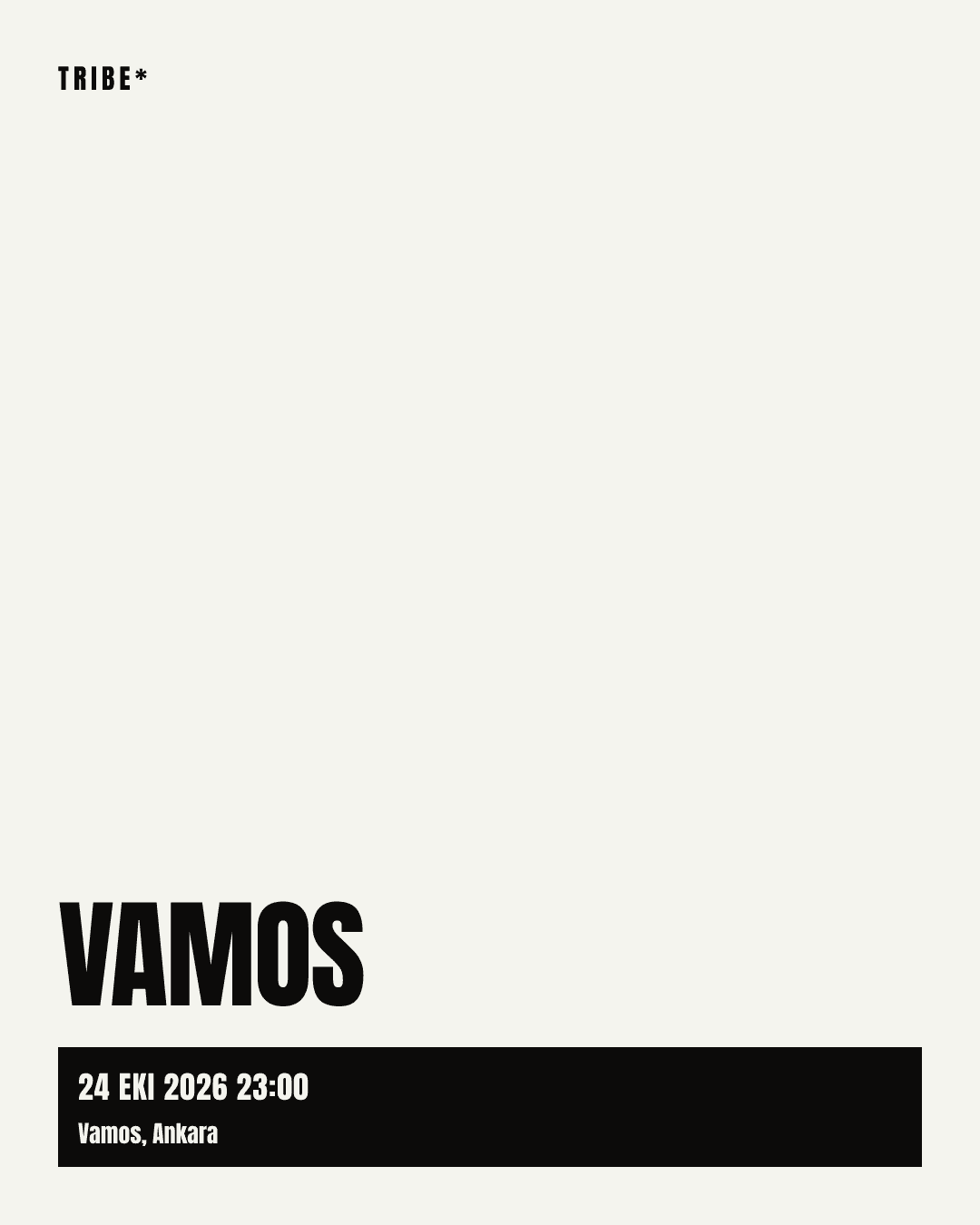 Vamos — 24 Eki 2026 23:00, Vamos, Ankara